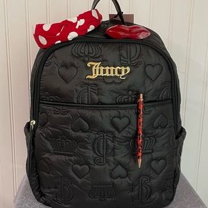 Adorable Juicy Couture Backpack with Hearts, Crowns and JC all over Aprox. 17x15